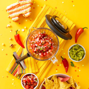 Fiesta themed lifestyle photograph for Chef'n showcasing the Veggie Chop product.